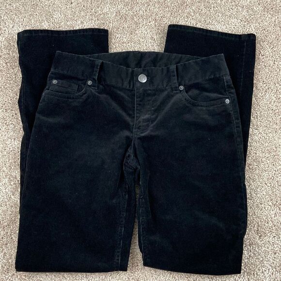 J.Crew Cotton Blend Corduroy Black Straight Leg Jeans size 2 - Picture 1 of 8